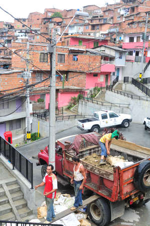  COMUNA 13 - 20 de Julio district  in MEDELLIN .Department of Antioquia. COLOMBIAのeditorial素材
