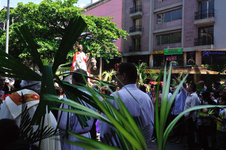 Palm Sunday at Easter in Center of  MEDELLIN .Department of Antioquia. COLOMBIA
