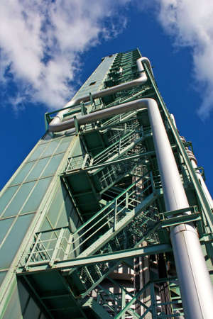Fuel gas burning tower