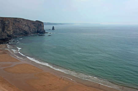 Bay of the Arrifana beach in the atlantic coast of Alentejo, Portugal