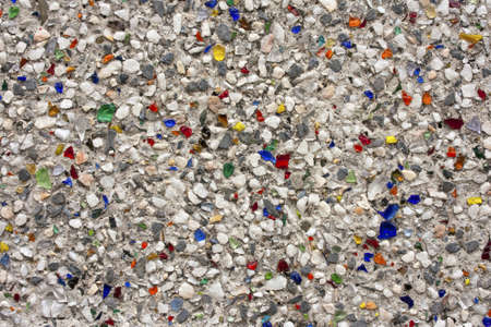 Colorful texture of gravel stones and glassの写真素材