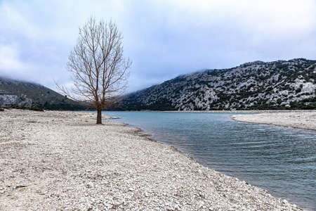 Cuber Lake, Balearic Islands, Spain.の写真素材
