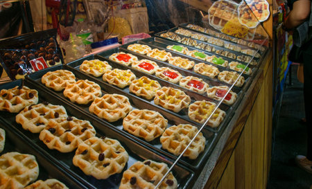 Artisan and typical food from Thailand exposed at local market and bazaarの写真素材