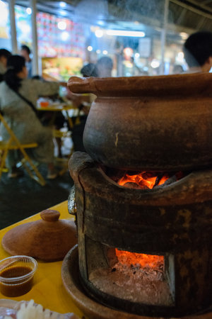 Artisan and typical food from Thailand exposed at local market and bazaarの写真素材