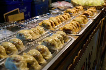 Artisan and typical food from Thailand exposed at local market and bazaarの写真素材