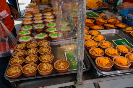Artisan and typical food from Thailand exposed at local market and bazaarの写真素材