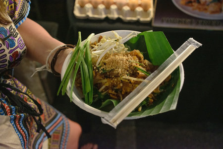 Artisan and typical food from Thailand exposed at local market and bazaarの写真素材