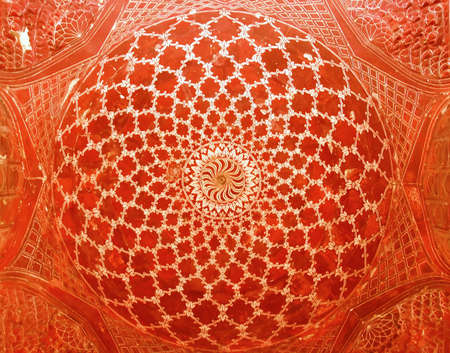 Taj Mahal decorative detail, Agra, Indiaのeditorial素材