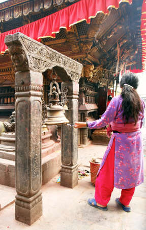 Swayambhunath stupa temple on the outskirts of Kathmandu, Nepal                                のeditorial素材