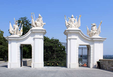 Bratislava castle  Situated on a plateau 85 metres  279 ft  above the Danube  First stone was setlled in the 10th century  Slovakiaのeditorial素材