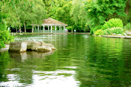 St Stephen green park in Dublin  Irelandの写真素材