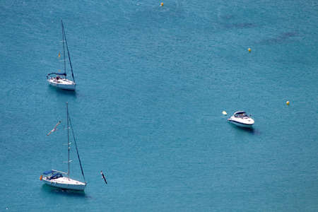 Panoramic view over Calp  Spain   Town bay beach