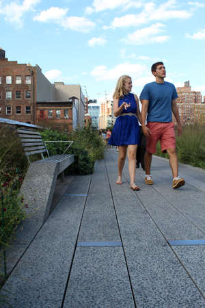 NEW YORK CITY - SEPTEMBER 03  People at High Line Park in NYC on September 03th, 2013  The High Line...