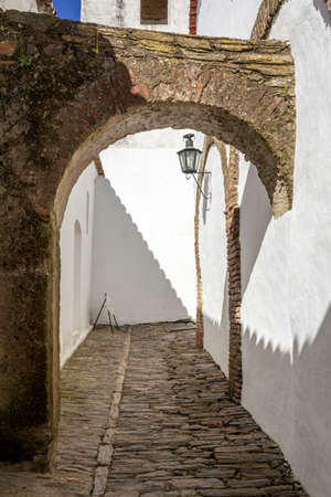 Historic town of Monsaraz, on the right margin of the Guadiana River in Alentejo region, near Alqueiva dam and the border with Spain. Portugalの写真素材
