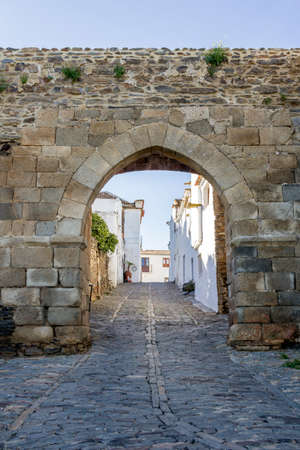 Historic town of Monsaraz, on the right margin of the Guadiana River in Alentejo region, near Alqueiva dam and the border with Spain. Portugalのeditorial素材