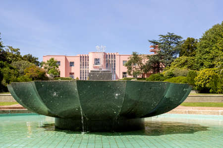 PORTO, PORTUGAL - JULY 05, 2015: Serralves gardens, a green park that extends over 18 hectares involving the Museum of Contemporary Art Serralves Foundation. Throughout the park works of contemporary art are exhibited alongside the typical flora of the noのeditorial素材