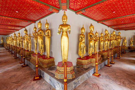Wat Pho Buddhist temple complex, architectural detail,  at the Phra Nakhon District, Bangkok,...