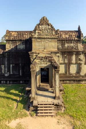 Angkor Wat ancient temple complex one of the largest religious monuments in the world and UNESCO World Heritage Site, it's a famous tourist attraction in Siem Reap, Cambodia.のeditorial素材
