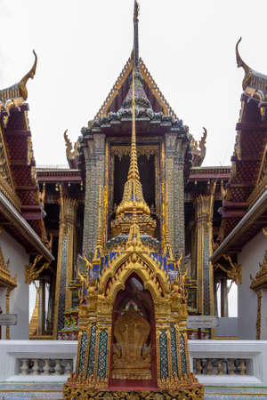 Bangkok grand palace, architectural detail, a complex of buildings at the heart of Bangkok city, its construction began 1782, at the order of King Phutthayotfa Chulalok. Thailand.のeditorial素材