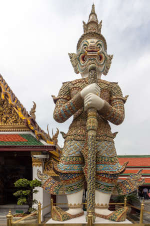 Bangkok grand palace, architectural detail, a complex of buildings at the heart of Bangkok city, its construction began 1782, at the order of King Phutthayotfa Chulalok. Thailand.のeditorial素材
