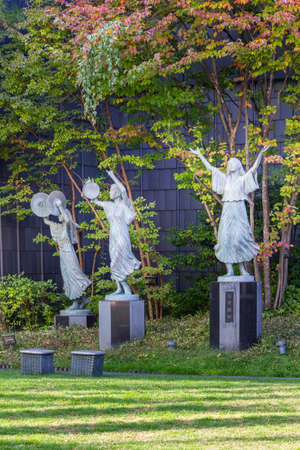 MATSUMOTO, JAPAN - NOVEMBER 09, 2019: Matsumoto City Museum of Art built in 2002. Most popular attraction is their permanent Yayoi Kusama works and also installations and paintings of many Japanese artistsのeditorial素材