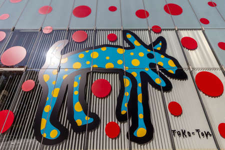 MATSUMOTO, JAPAN - NOVEMBER 09, 2019: Matsumoto City Museum of Art built in 2002. Most popular attraction is their permanent Yayoi Kusama works and also installations and paintings of many Japanese artistsのeditorial素材