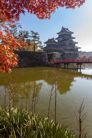 Matsumoto castle, a designated National Treasure of Japan, and the oldest castle donjon remaining in Japan. Construction began in 1592 and it is also known as Crow Castle, Japan.のeditorial素材