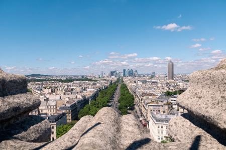 Views of Paris from atop the Arc de Triompheのeditorial素材