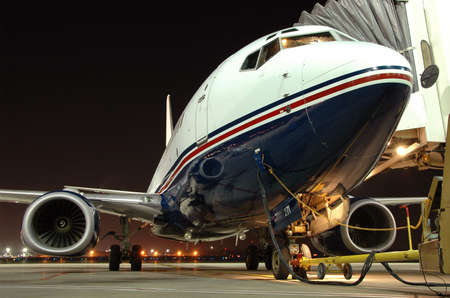 Airplane parked at the airport