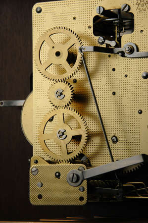 mechanism of old watch showing  gears