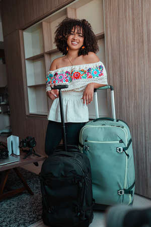 woman with luggage
