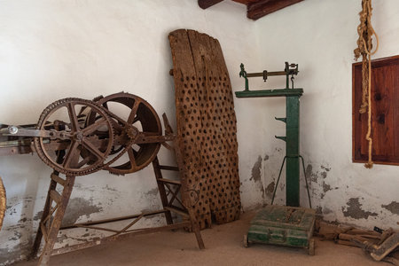 traditional farmer tools in Fuerteventura farmhouse