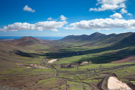 Landscape of Fuerteventura, Canary Islands, Spain.の写真素材