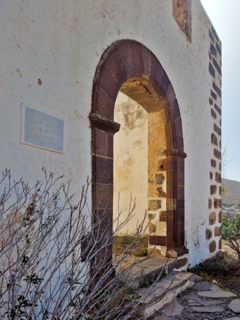 The church of St. Buenaventura on the island of Fuerteventura, Spainの写真素材