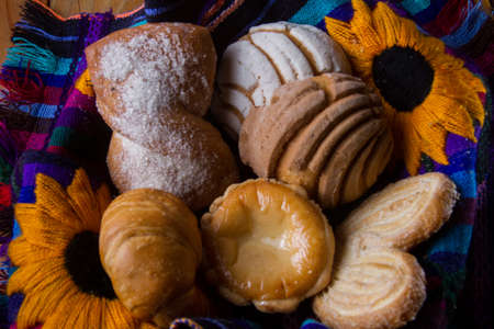 Authentic mexican sweet breadの写真素材