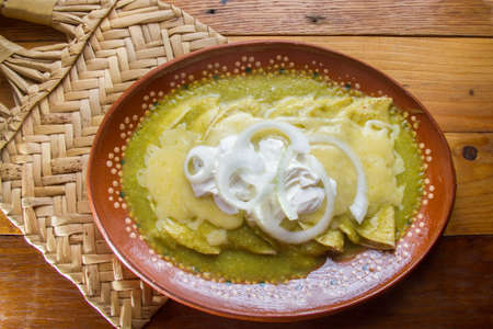 Traditional mexican green enchiladasの写真素材