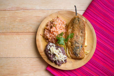 Authentic mexican chiles rellenosの写真素材