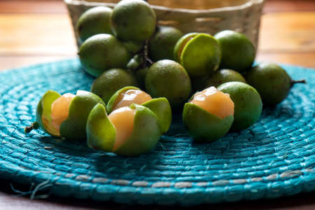 Fresh huaya fruit ready to eat