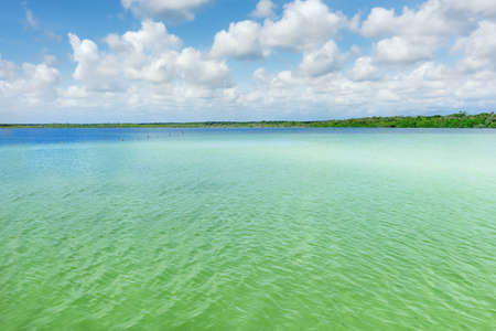 "Kaan luum" Lagoon view in Mexicoの写真素材