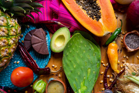 Traditional mexican food: ingredients