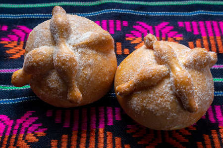 Traditional mexican bread of the dead