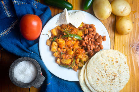 Traditional Mexican style potatoes Mexican style potatoes
