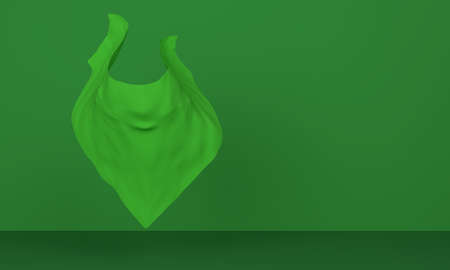3D illustration of green handkerchief used as feminist symbol
