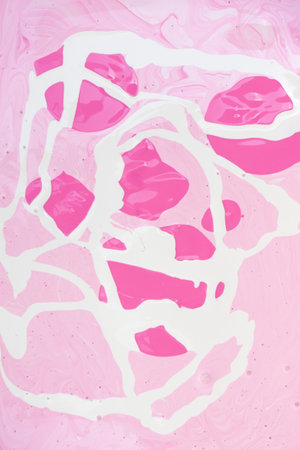 Abstract pink mixed tones paint with irregular shapes