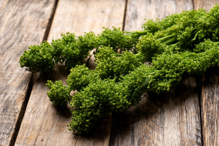 Mexican raw huazontles on wooden background