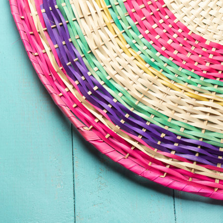 Turquoise wood painted background and textureの写真素材