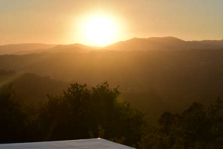 A magnificent landscape in summer planのeditorial素材