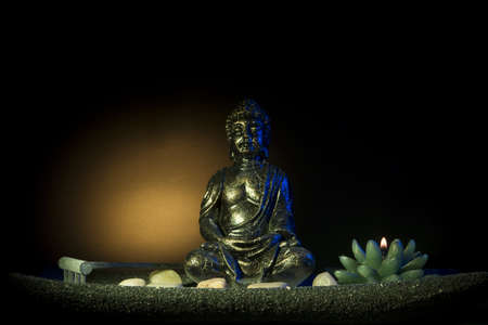 Meditating Buddha Figureの写真素材
