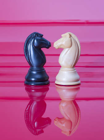 Chessmen on Red