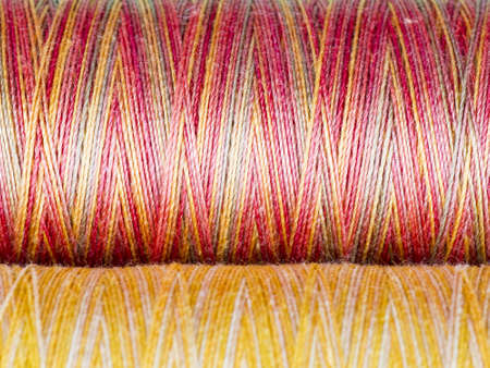 Colored Fibre Texture  Spools  Macro Photography  の写真素材